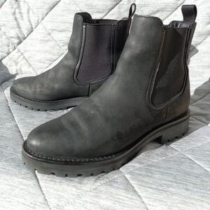 Thursday Everyday Legend Pull-on Ankle Boots Black Leather Sz8 Travel Comfort